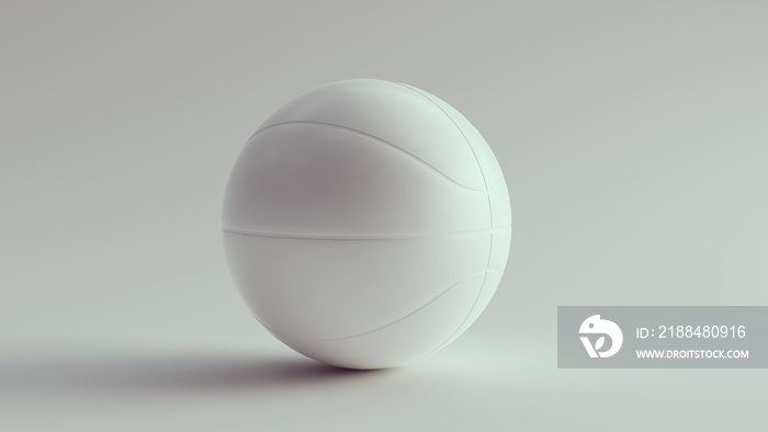 White Basketball Clean Mock up Faces 3d插图渲染