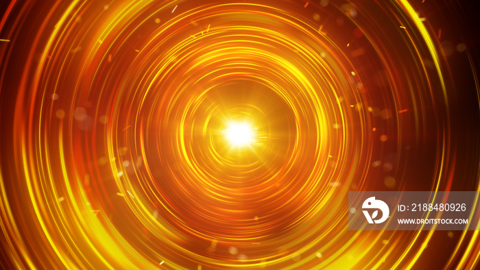 Orange glowing circles abstract futuristic background