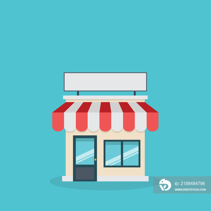 Store, Small Business Storefront. Retail. Illustration.