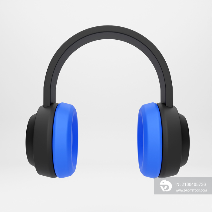 3d cartoon icon headphone for mockup template presentation infographic  3d render illustration