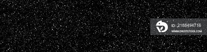 混乱的白色恒星在孤立的黑色背景上散焦。落下模糊的散焦雪覆盖，星光闪烁