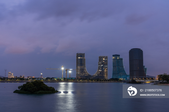 厦门海沧湖水秀公园夜景