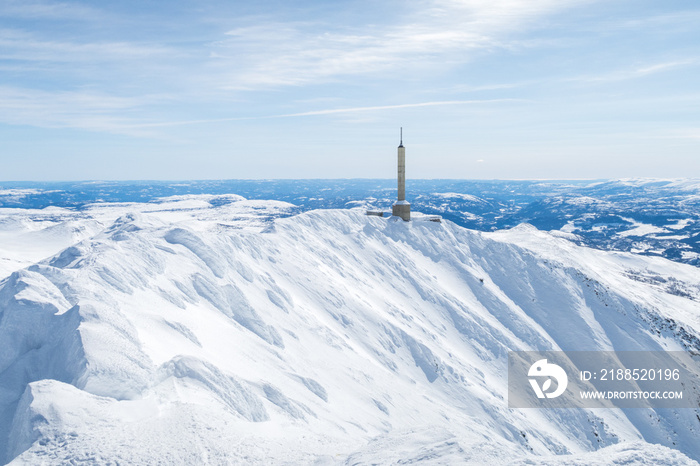 gaustatoppen - winter mountain landscape in norway