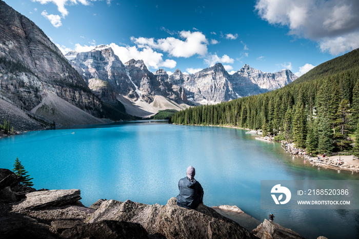 Beautiful Moraine lake in Banff national park, Alberta, Canada