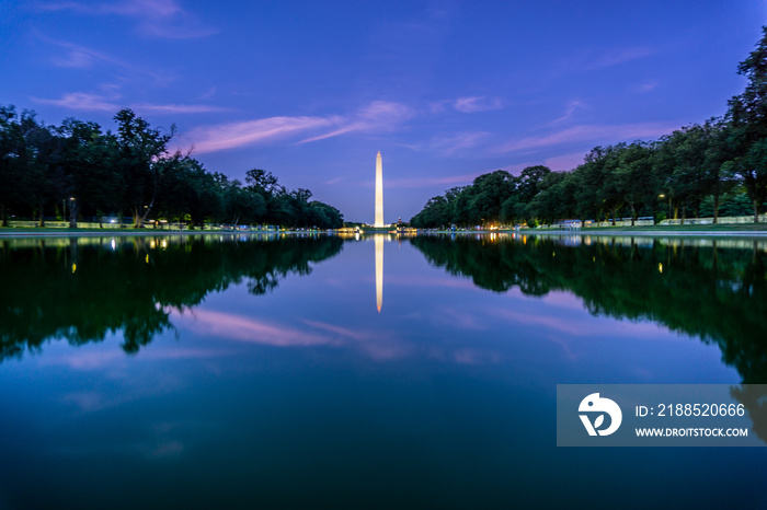 The Washington Monument is located in Washington D.C. It is a tower in the National Mall.