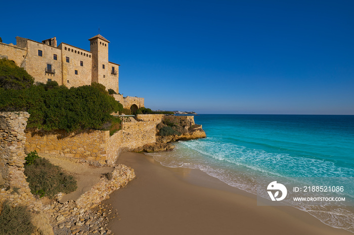 Cala La Jovera beach under Tamarit castle