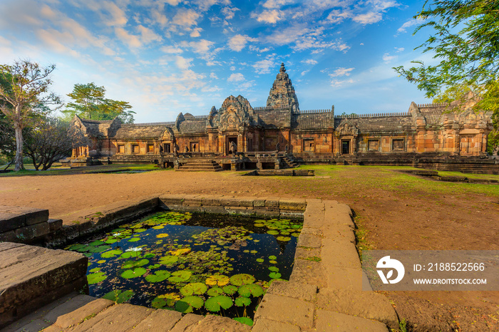 A castle built on three thousand years, Khao Phanom Rung castle rock.In Thailand.