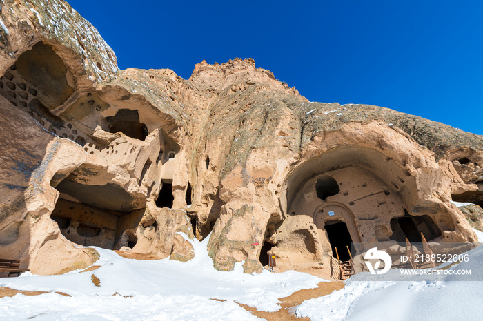 Selime Cathedral view in Aksaray Province of Turkey