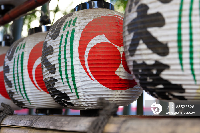 Paper lanterns at Japanese Shrine