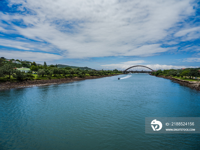 Kowie River on a summer day in Port Alfred Eastern Cape South Africa