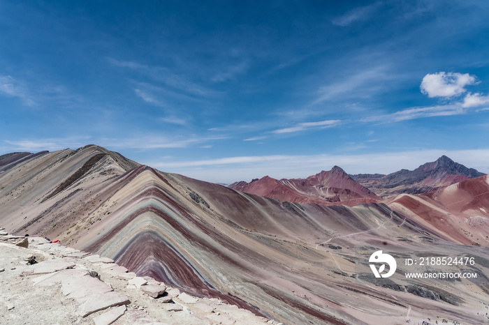 landscape in the rainbow mountains peru