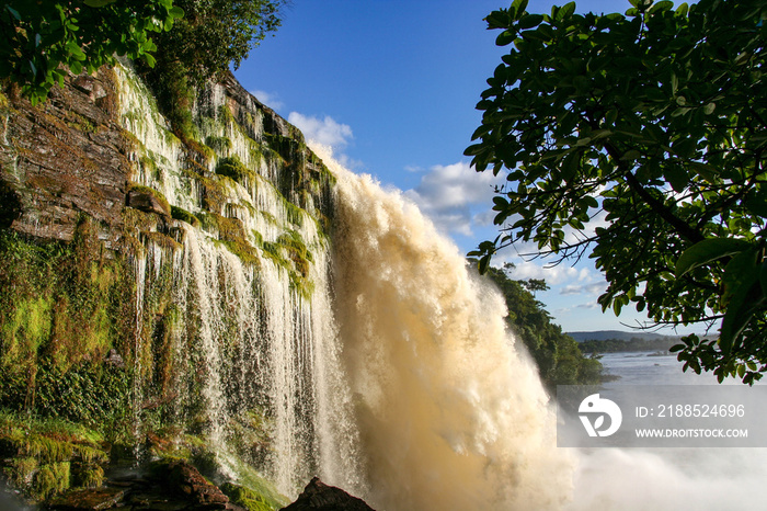 Waterfall in Canaima National Park, Venezuela, South America