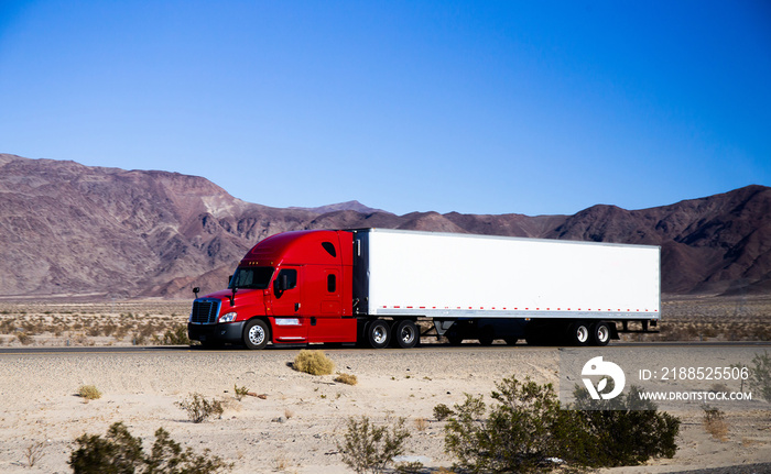 Semi Trucks on the Nevada Highway, USA.  Trucking in Nevada , USA