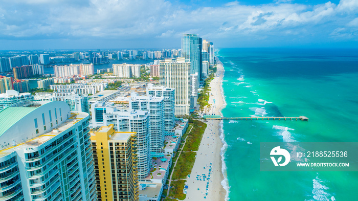 Aerial view of Sunny Isles Beach. Miami. Florida. USA.