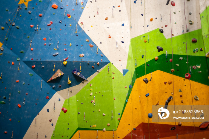 A rock climbing wall for background