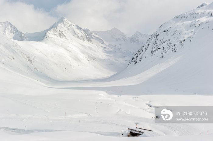 Ski resort of Obergurgl in Austria. One of highest in the country.