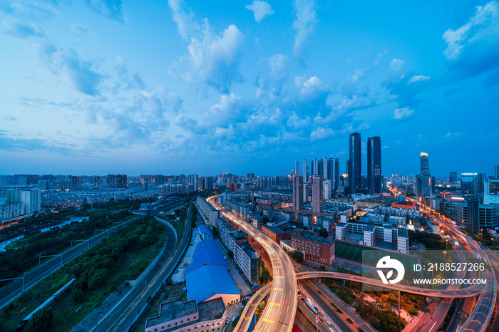 View of city in Shenyang,Liaoning Province,China.