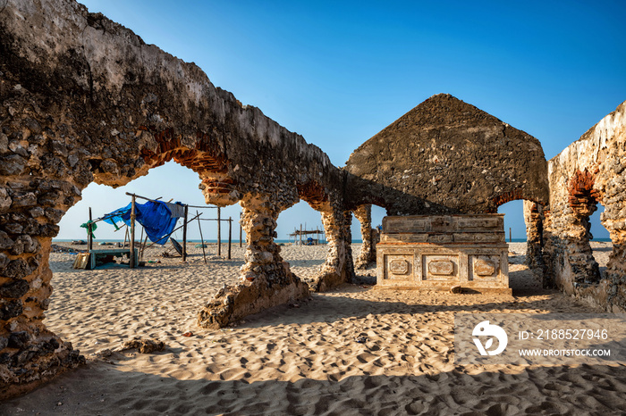 Ruins at Dhanushkodi Beach, Tamil Nadu