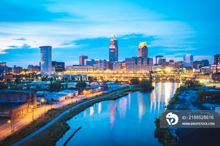 Sunset in Cleveland, United States