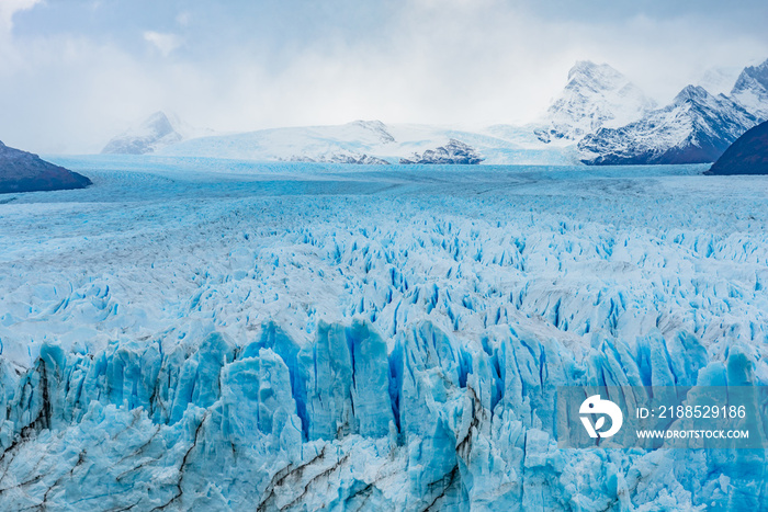 Closeup of Perito Moreno Glacier in Patagonia, Argentina