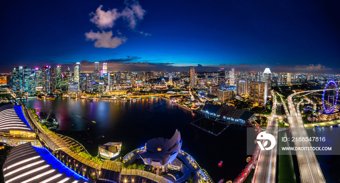 新加坡城市风夜景
