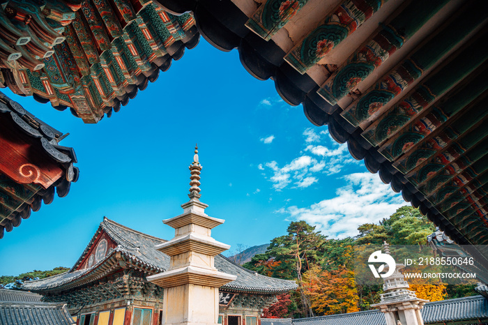 Bulguksa temple at autumn in Gyeongju, Korea