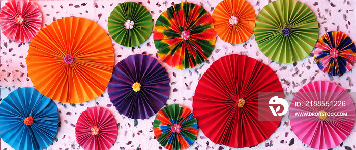 Colorful flower paper background.