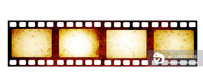 Retro filmstrip with grunge paper texture