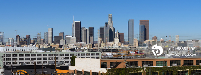 Industrial View Los Angeles Downtown Urban City Skyline