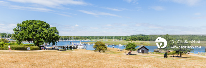 Historic shipbuilding village Buckler’s hard on the banks of the Beaulieu River ,in the New forest in Hampshire, England, United Kingdom