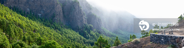 Cumbre vieja at Caldera de Taburiente national park at La Palma, Canary islands, Spain.