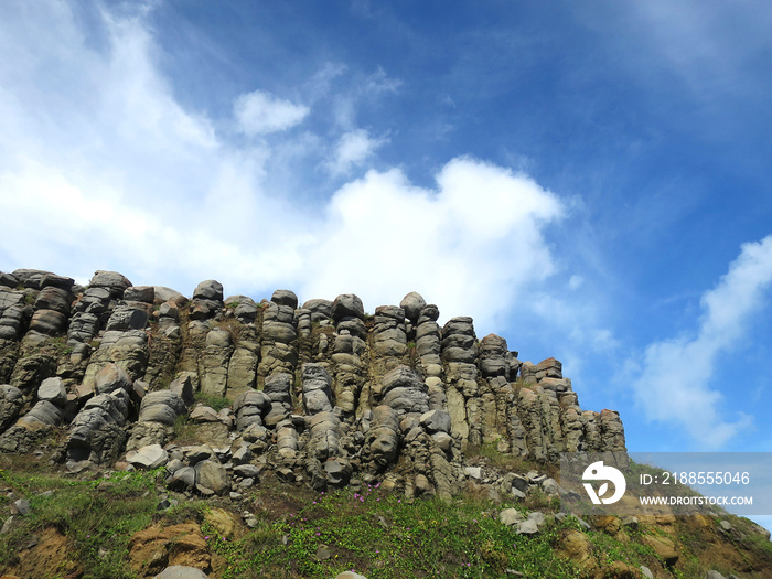 The basalt columns in Tongpan (桶盤) Island, Penghu County, TAIWAN