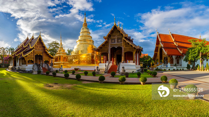 Wat Phra Singh is located in the western part of the old city center of Chiang Mai,Thailand