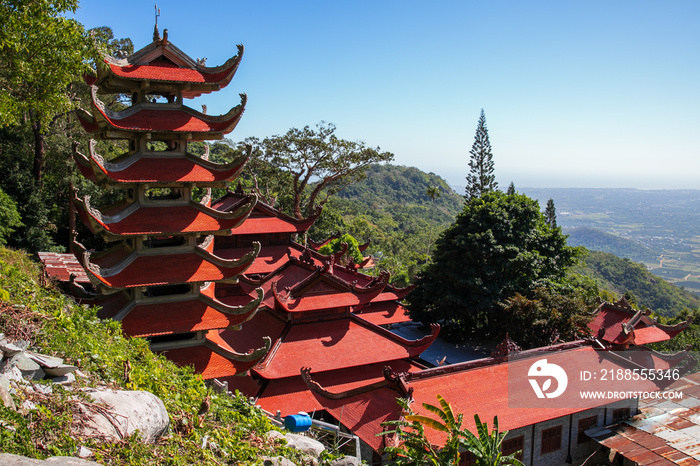 Buddhist temple Ta Cu mountain at Phan Thiet, Binh Thuan province, Vietnam