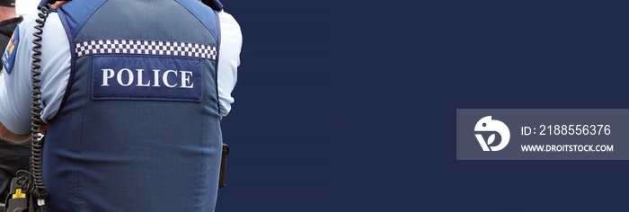 Policeman fade banner background