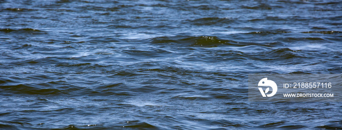 Blue sea waves close up