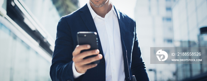 Businessman with smartphone