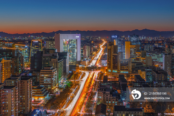 北京城市夜景