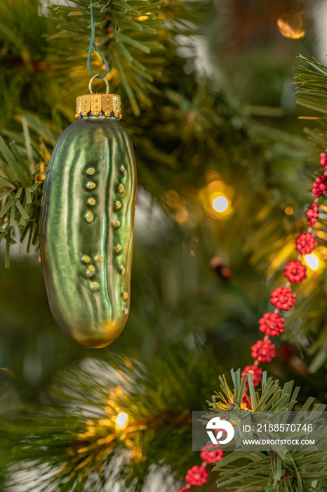 The Christmas Pickle and Garland landscape