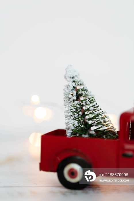 Vintage Red Truck Christmas Tree Ornament