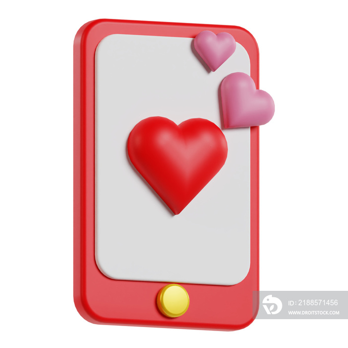 3d phone valentine icon