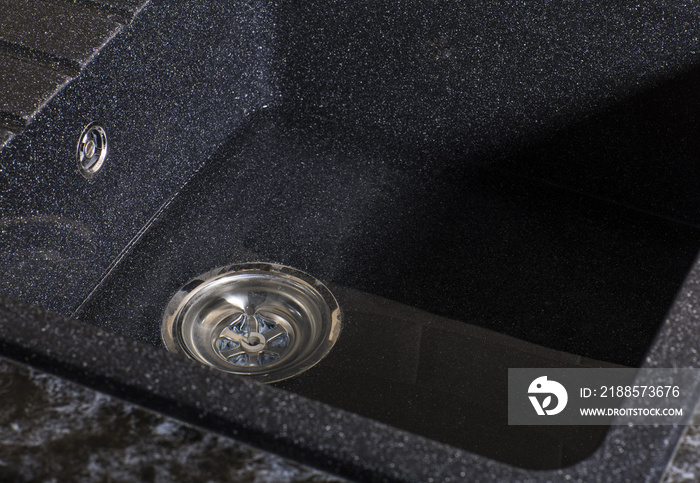 new modern luxury black kitchen sink