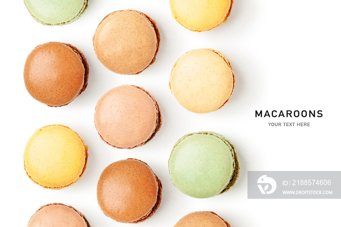 Macaroons creative layout.