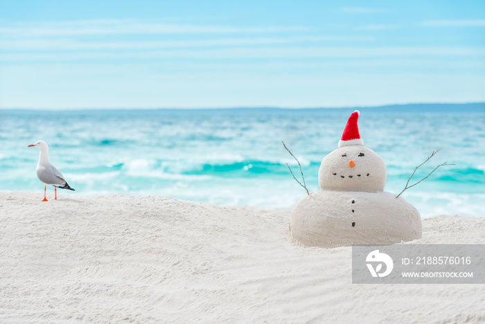 Australian Christmas Sandman on a beautiful white sand beach