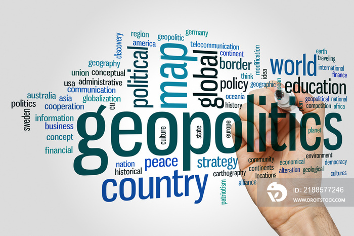 Geopolitics word cloud