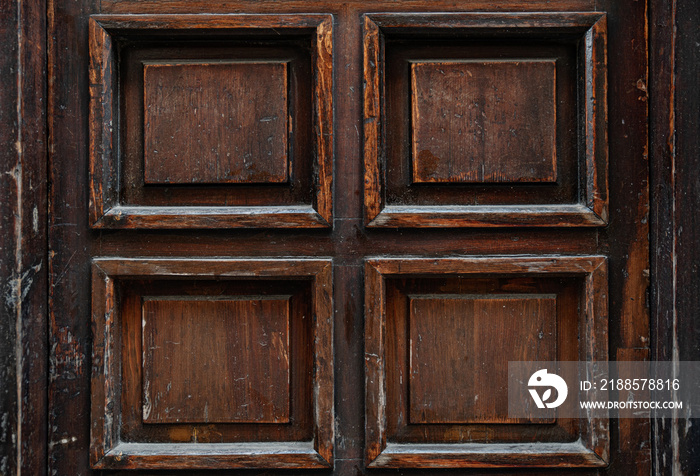 Texture of an old wooden door