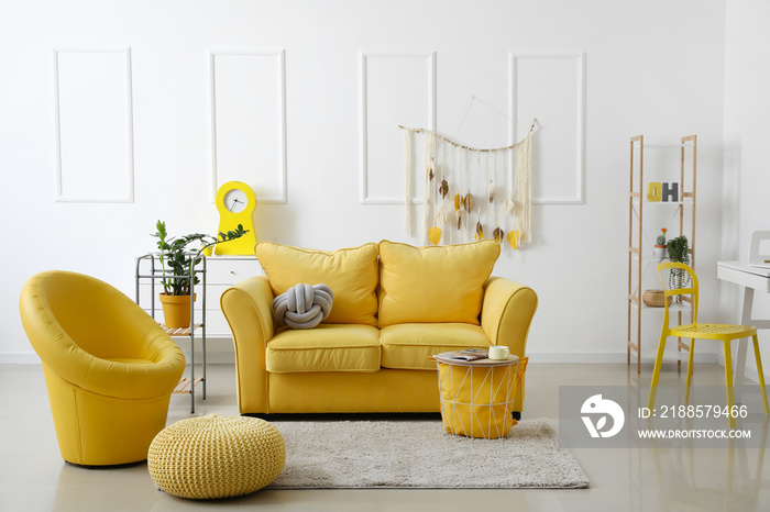 Interior of stylish living room