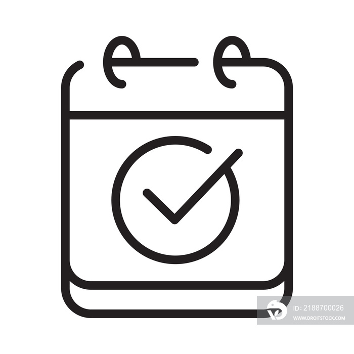 Event Schedule outline icon. Appointment Request illustration.