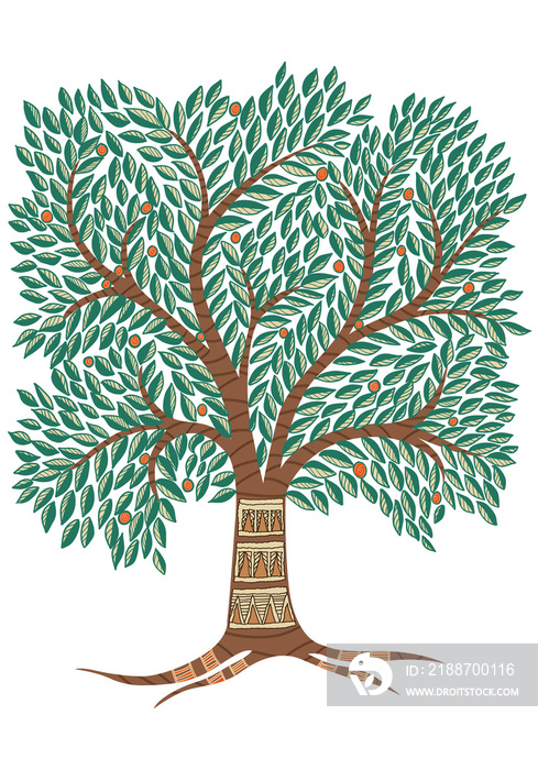 Madhubani Art Style Tree
