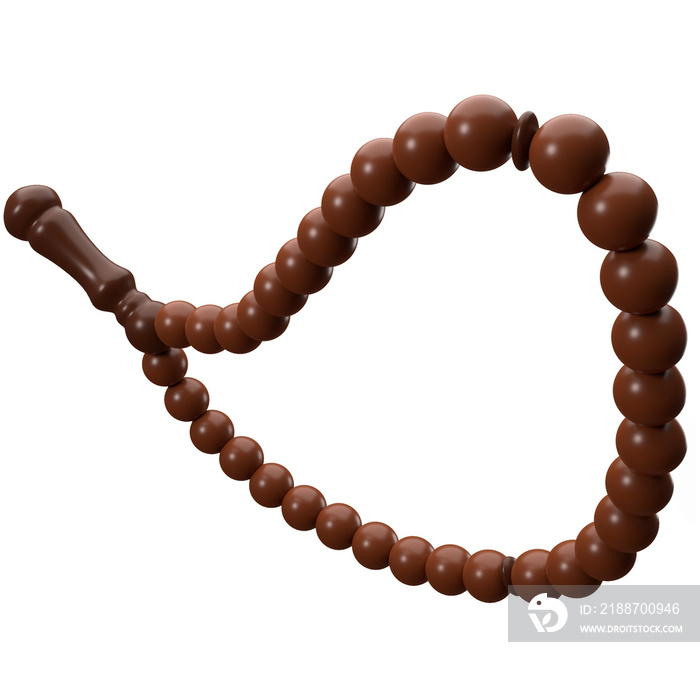 3d prayer beads icon, for UI, poster, banner, social media post. 3D rendering